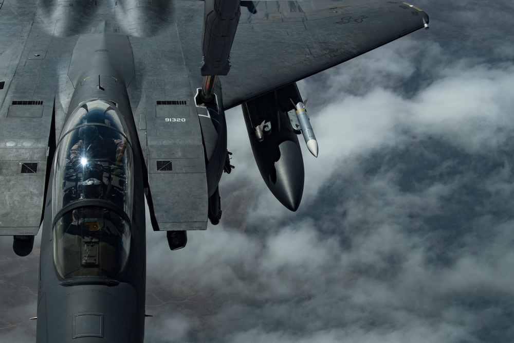 Deployed KC-10 refueling mission