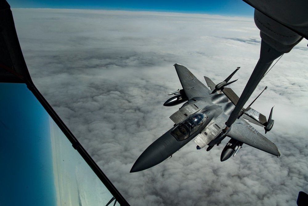 Deployed KC-10 refueling mission