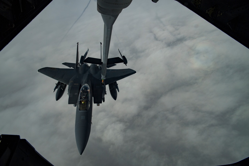 Deployed KC-10 refueling mission