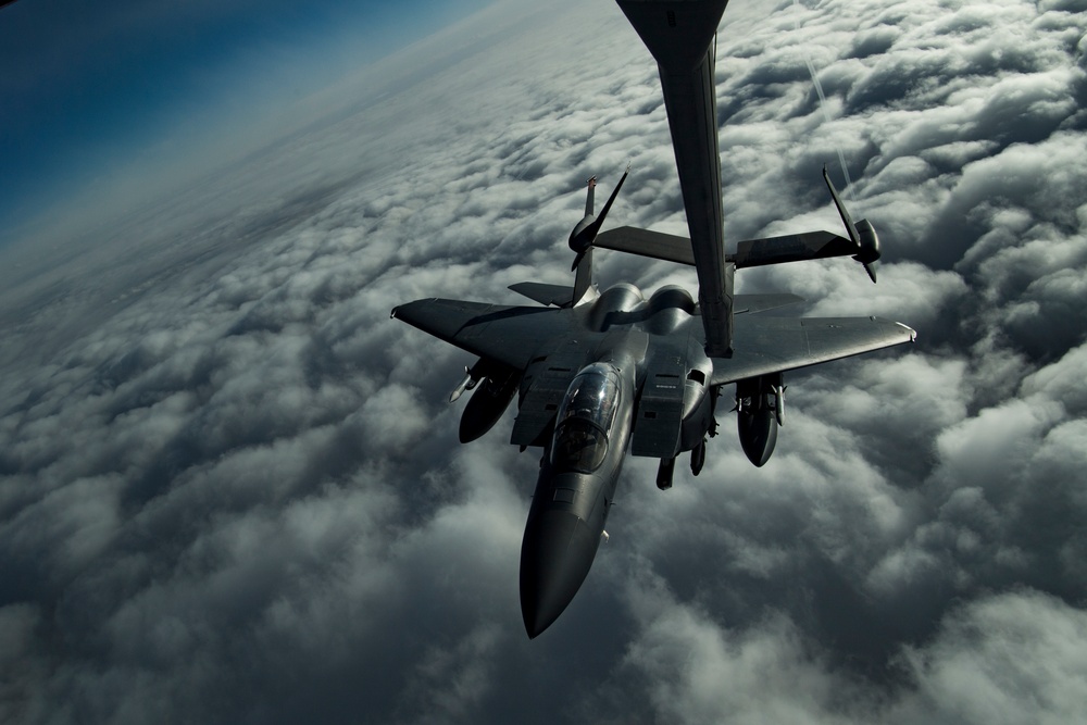 Deployed KC-10 refueling mission