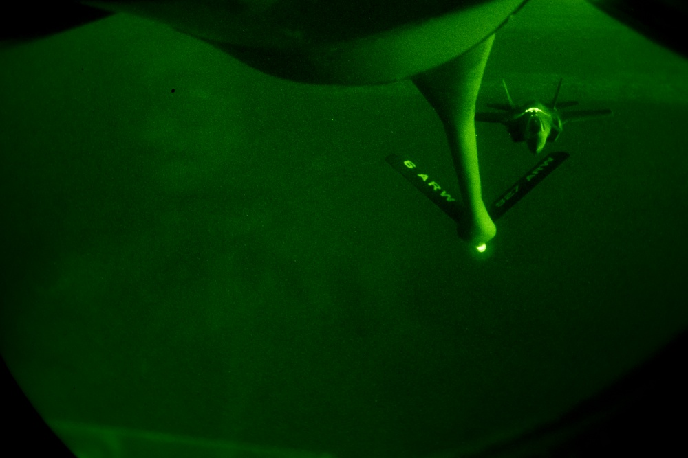 Deployed low-light KC-135 refueling mission