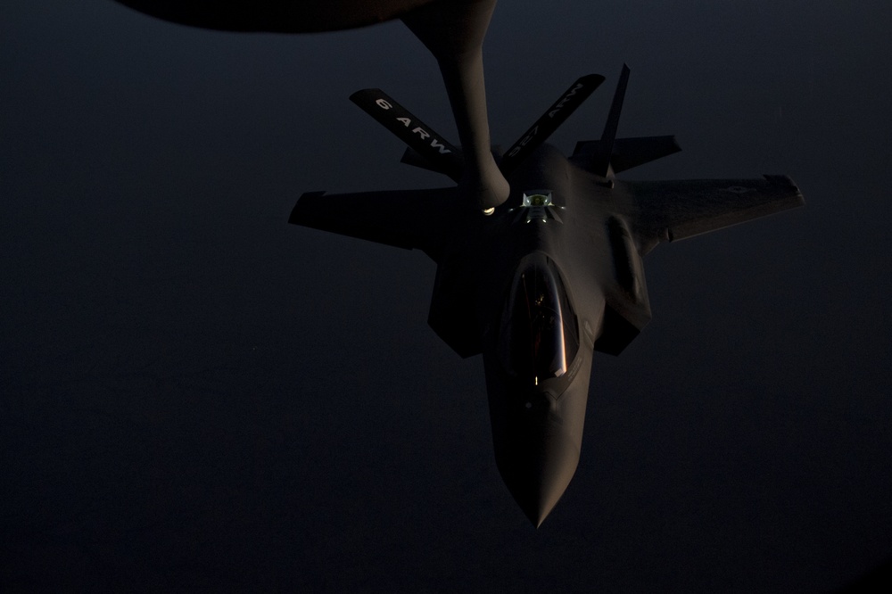 Deployed low-light KC-135 refueling mission