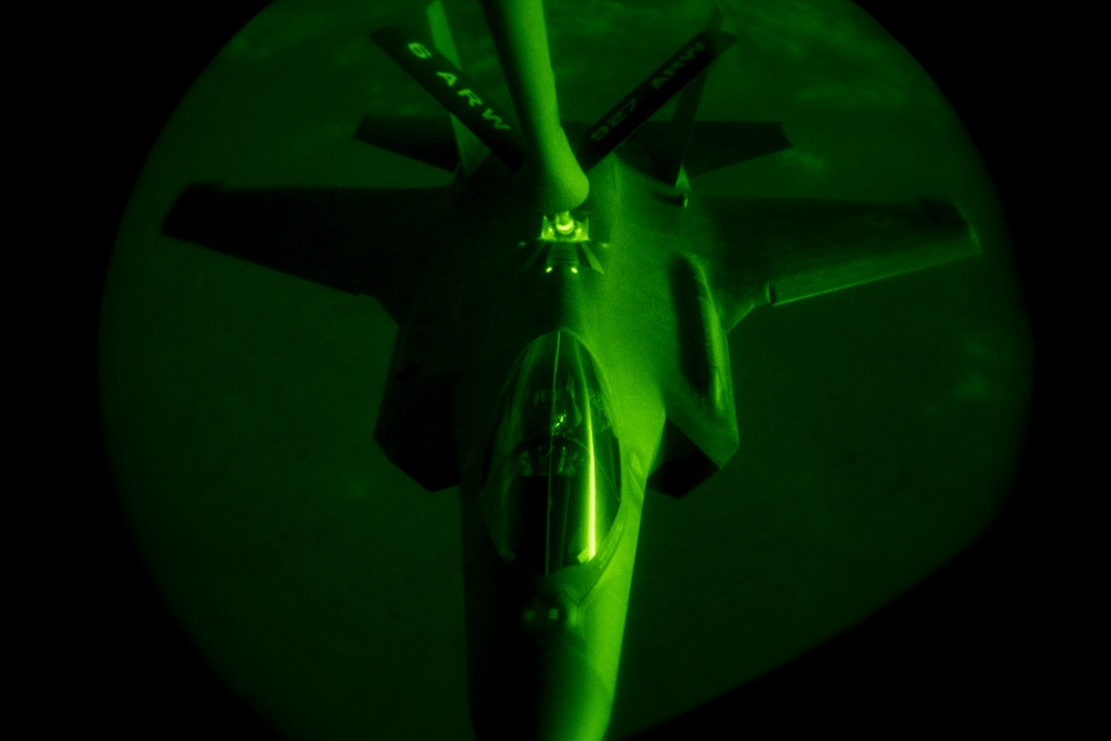 Deployed low-light KC-135 refueling mission