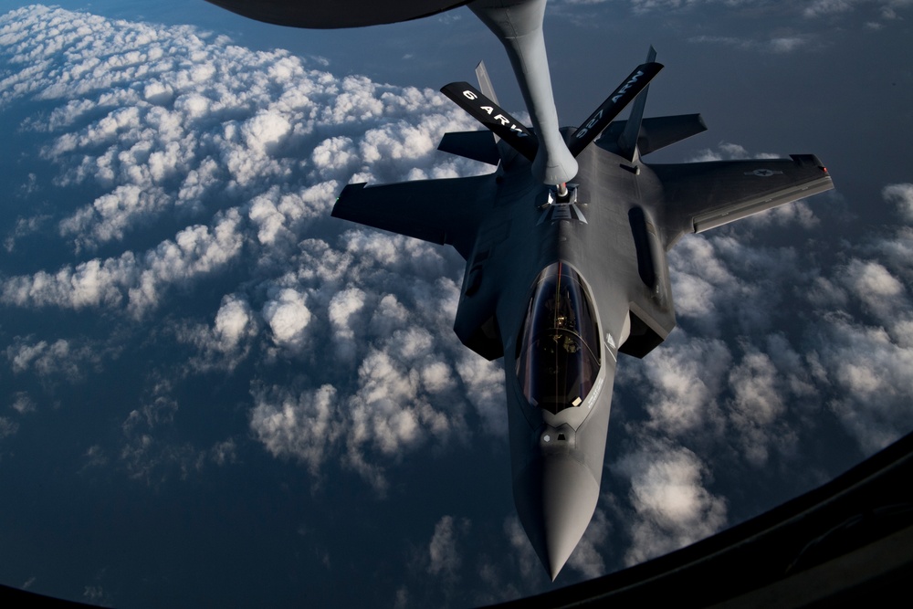 Deployed low-light KC-135 refueling mission