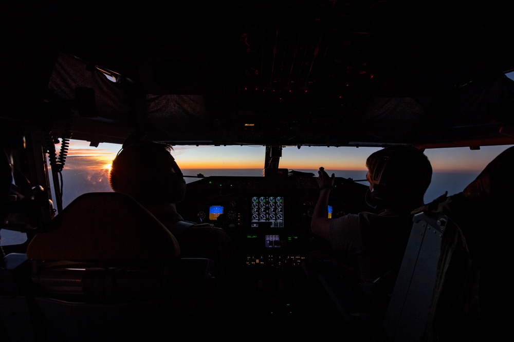 Deployed low-light KC-135 refueling mission