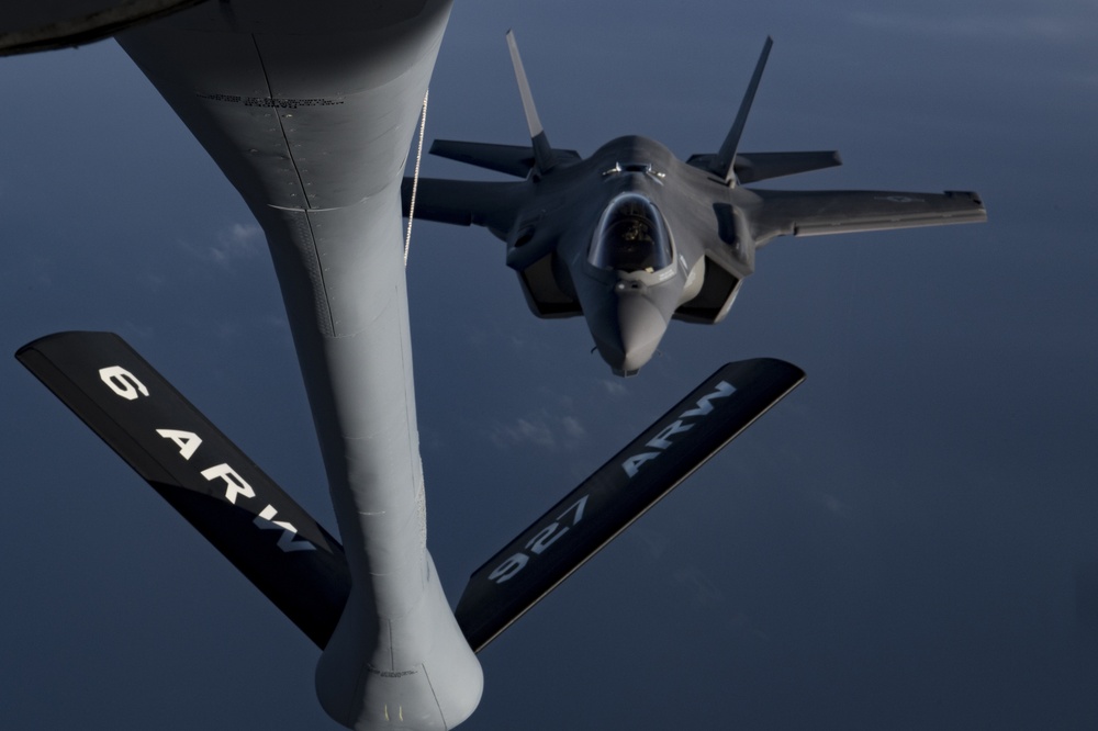 Deployed low-light KC-135 refueling mission