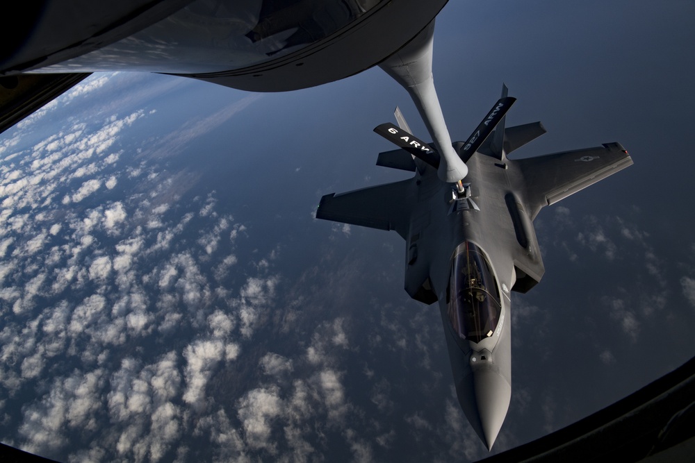 Deployed low-light KC-135 refueling mission