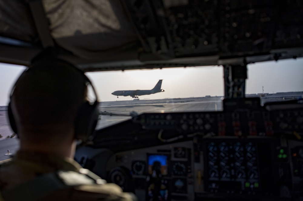 Deployed low-light KC-135 refueling mission