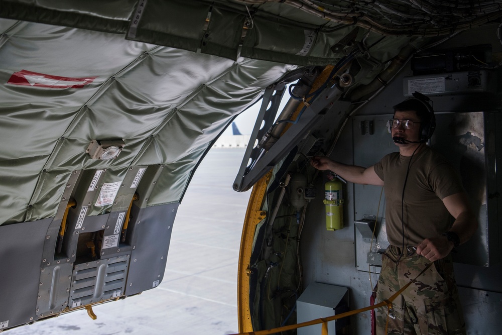 Deployed low-light KC-135 refueling mission