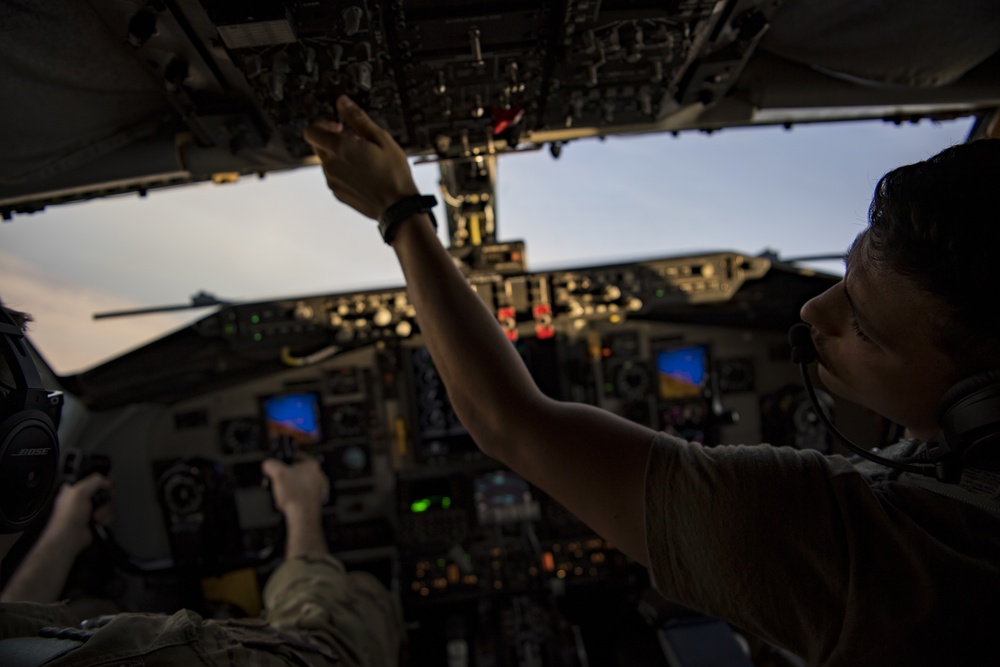 Deployed low-light KC-135 refueling mission