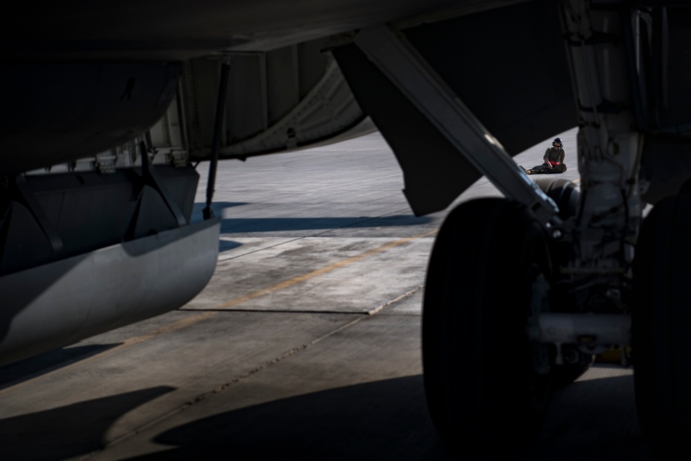 Deployed low-light KC-135 refueling mission