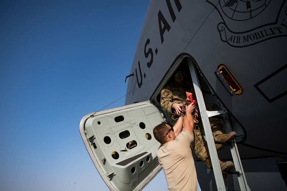 Deployed low-light KC-135 refueling mission