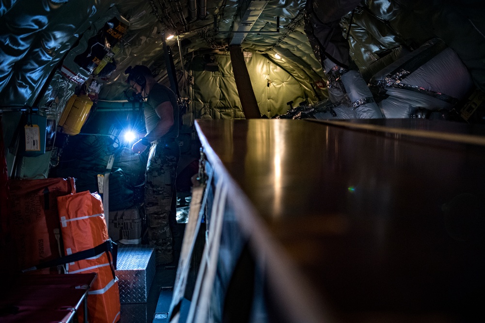 Deployed low-light KC-135 refueling mission