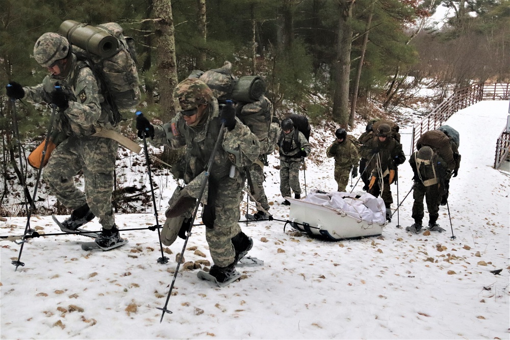 Cold-Weather Operations Course Class 20-02 completes snowshoe, ahkio-sled-use training at Fort McCoy