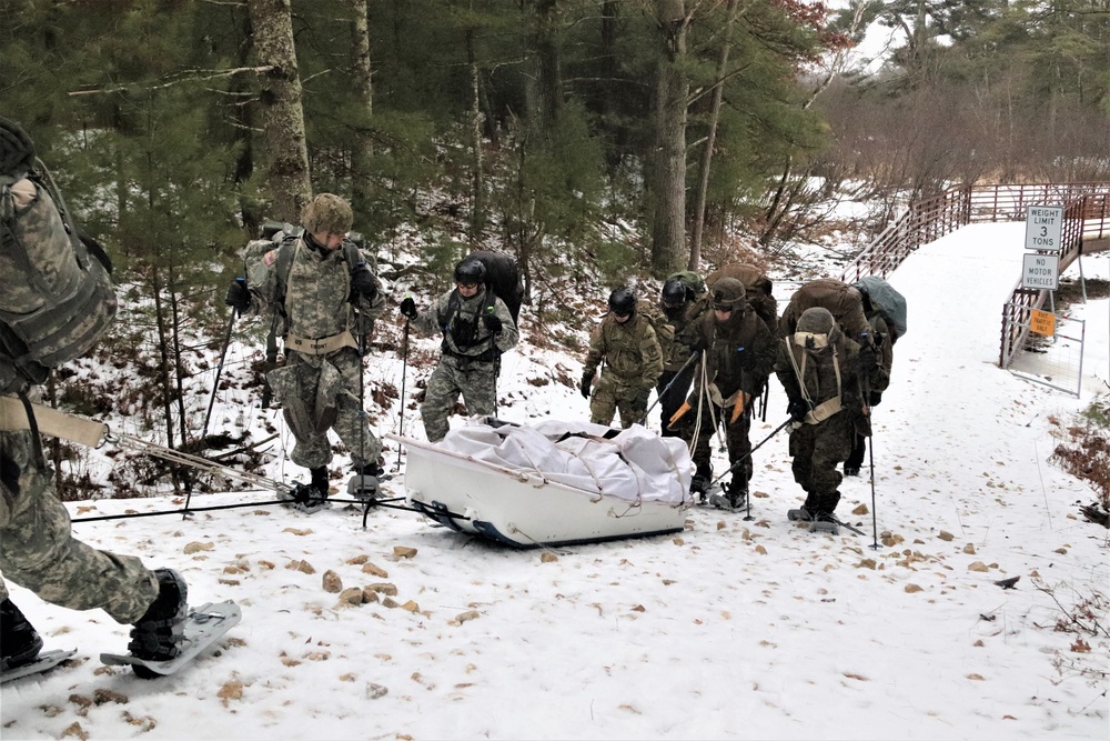 Cold-Weather Operations Course Class 20-02 completes snowshoe, ahkio-sled-use training at Fort McCoy