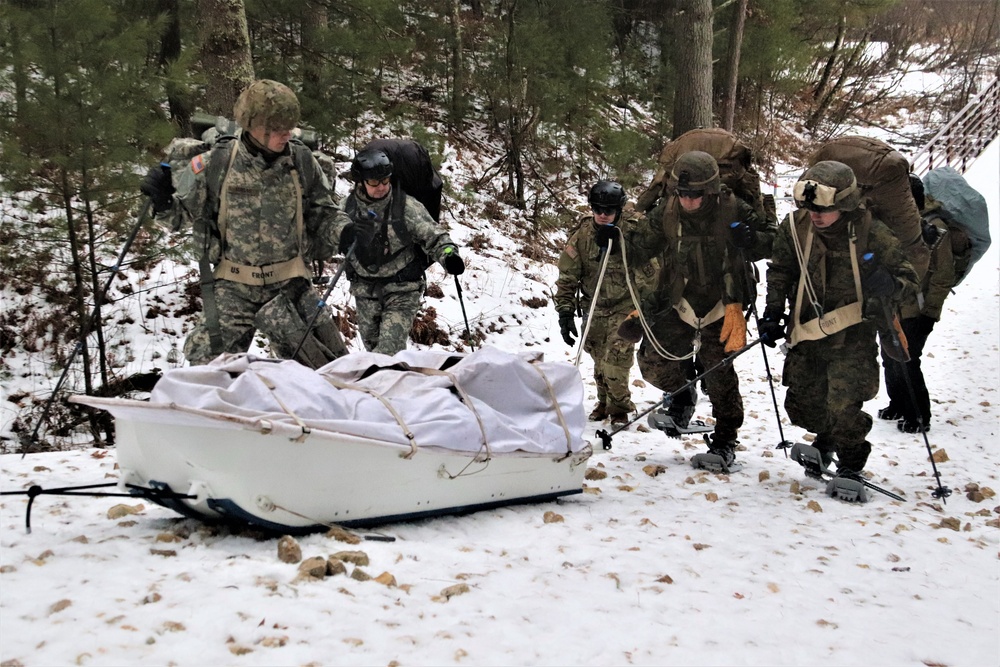 Cold-Weather Operations Course Class 20-02 completes snowshoe, ahkio-sled-use training at Fort McCoy