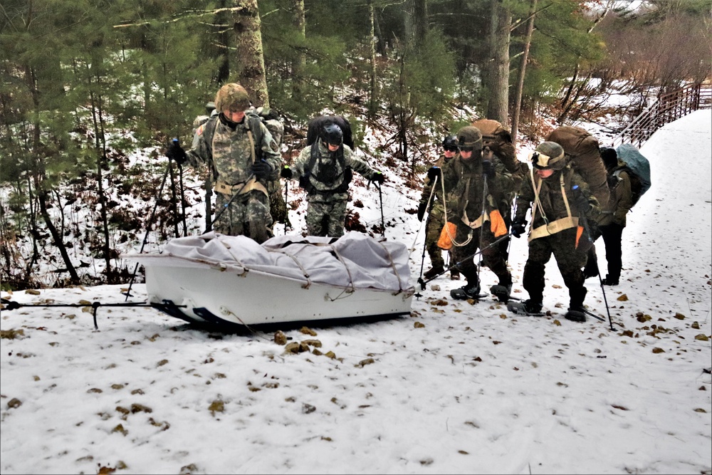 Cold-Weather Operations Course Class 20-02 completes snowshoe, ahkio-sled-use training at Fort McCoy