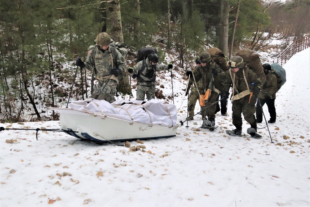 Cold-Weather Operations Course Class 20-02 completes snowshoe, ahkio-sled-use training at Fort McCoy