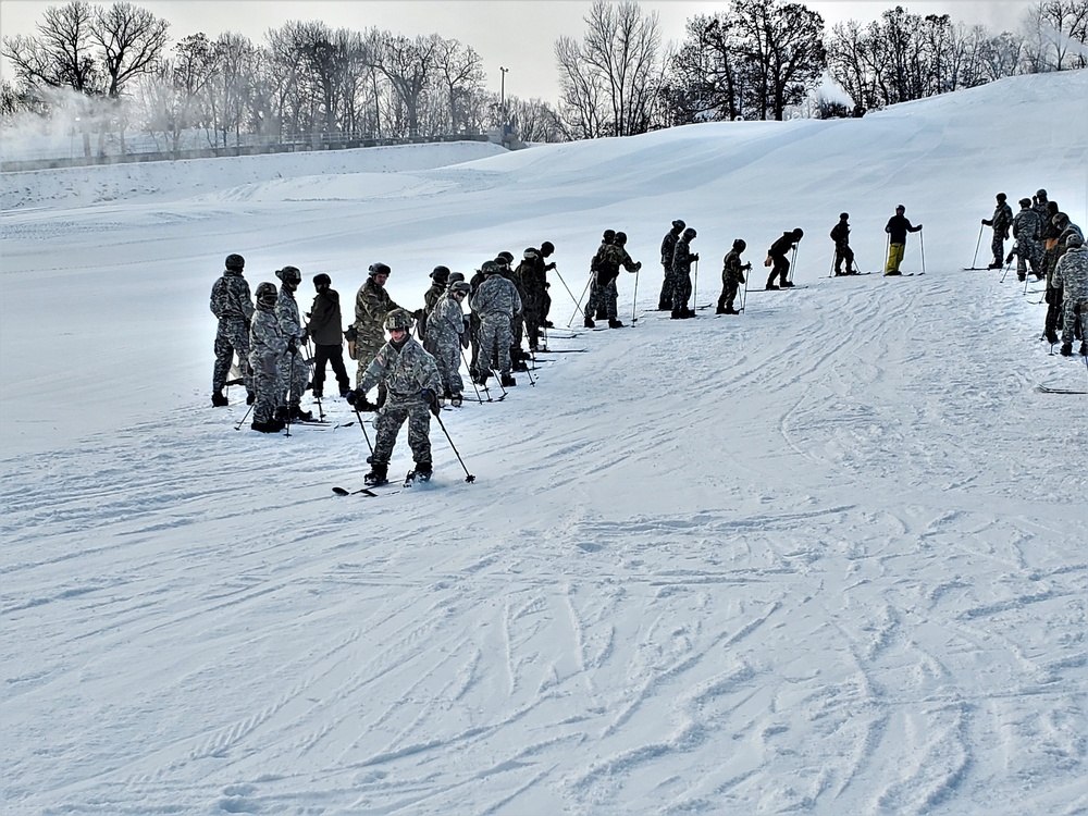 Cold-Weather Operations Course students learn skiing techniques at Fort McCoy