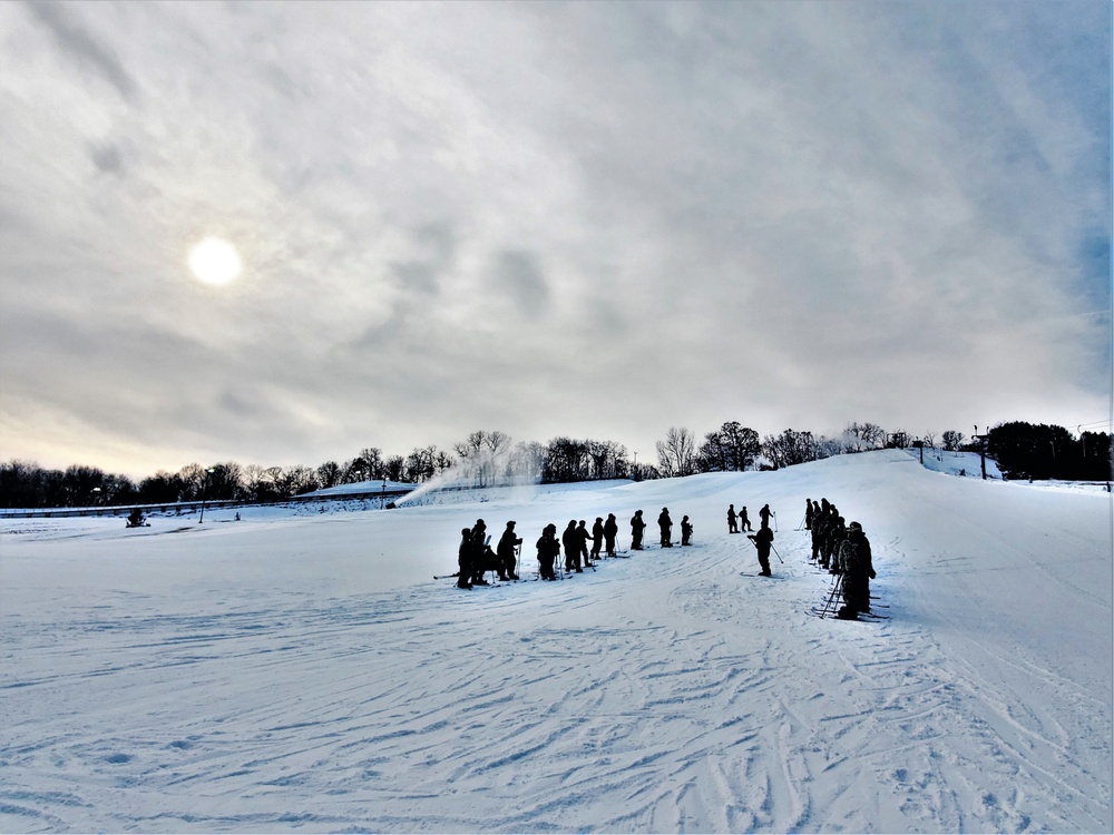 Cold-Weather Operations Course students learn skiing techniques at Fort McCoy