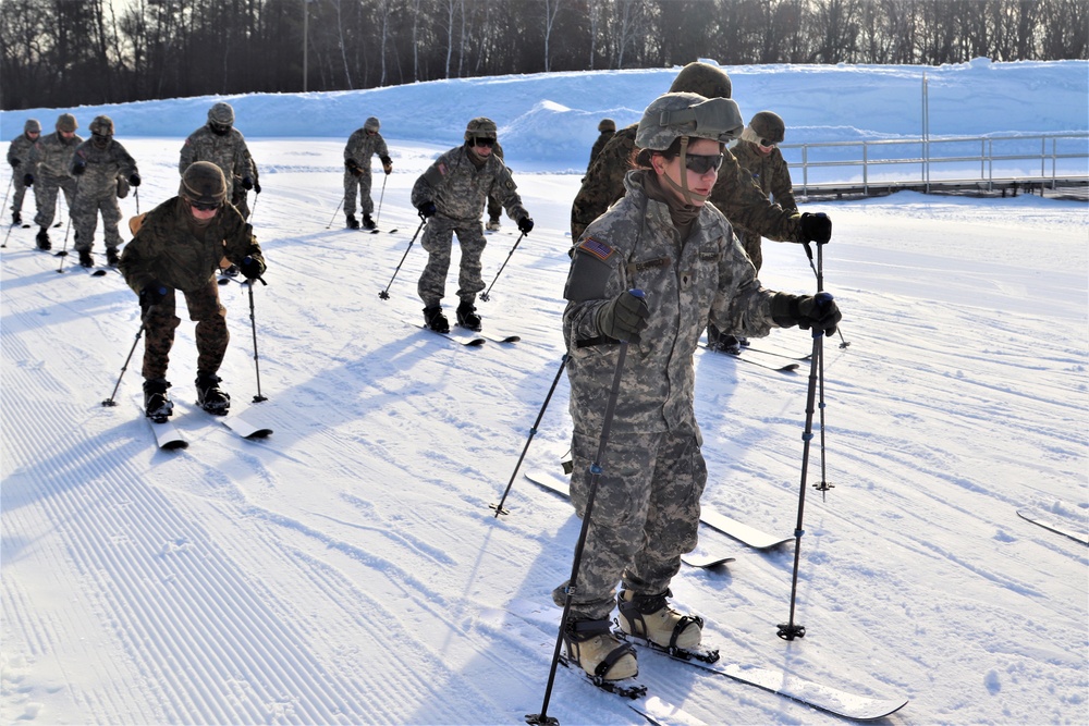 Cold-Weather Operations Course students learn skiing techniques at Fort McCoy