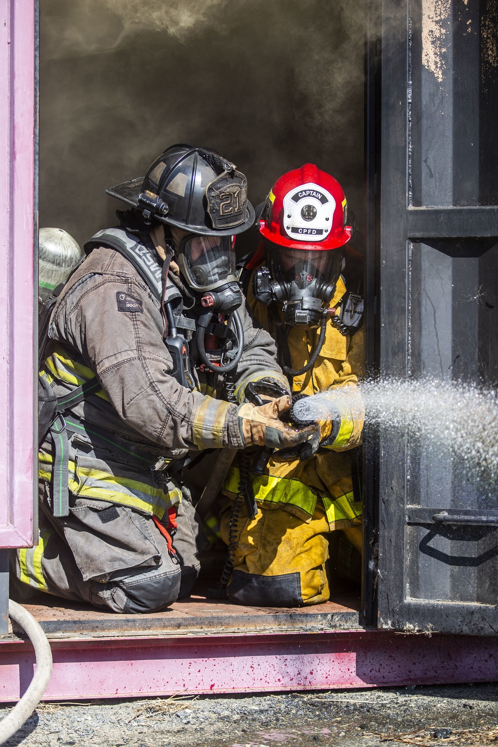 CPFD hosts partner agencies for structural firefighting exercise