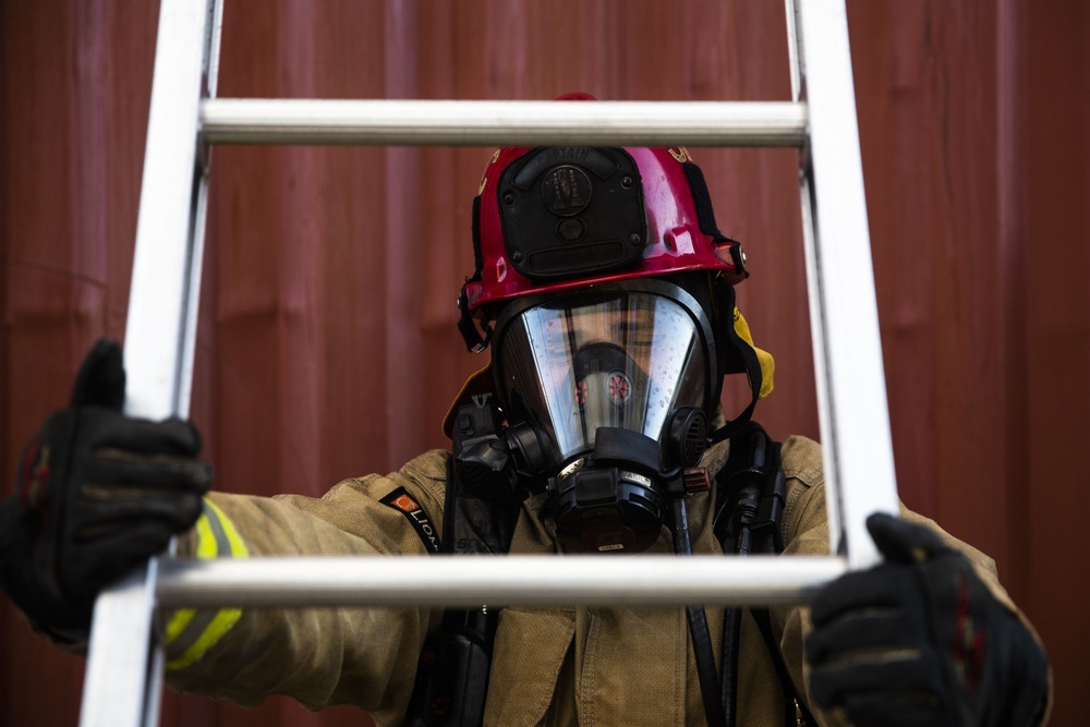 CPFD hosts partner agencies for structural firefighting exercise