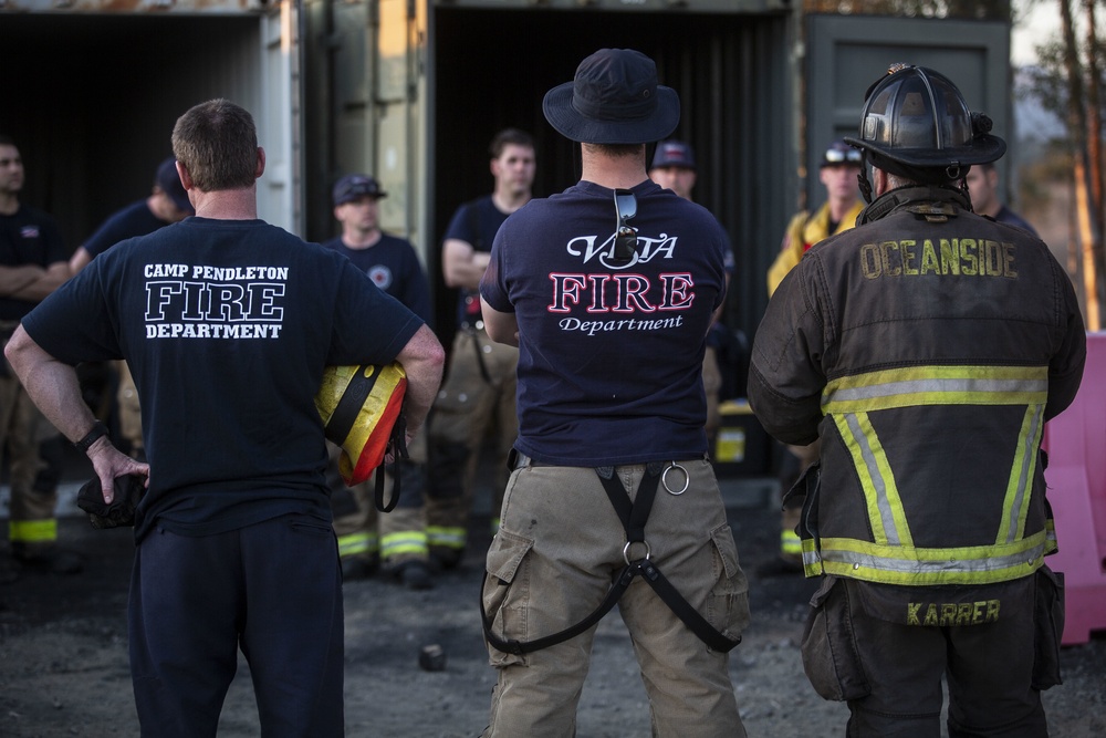 CPFD hosts partner agencies for structural firefighting exercise