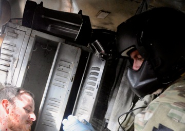 MEDEVAC Soldiers train in disaster scenario