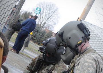 MEDEVAC Soldiers train in disaster scenario