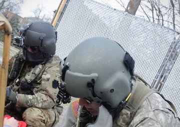 MEDEVAC Soldiers train in disaster scenario