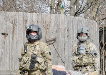MEDEVAC Soldiers train in disaster scenario