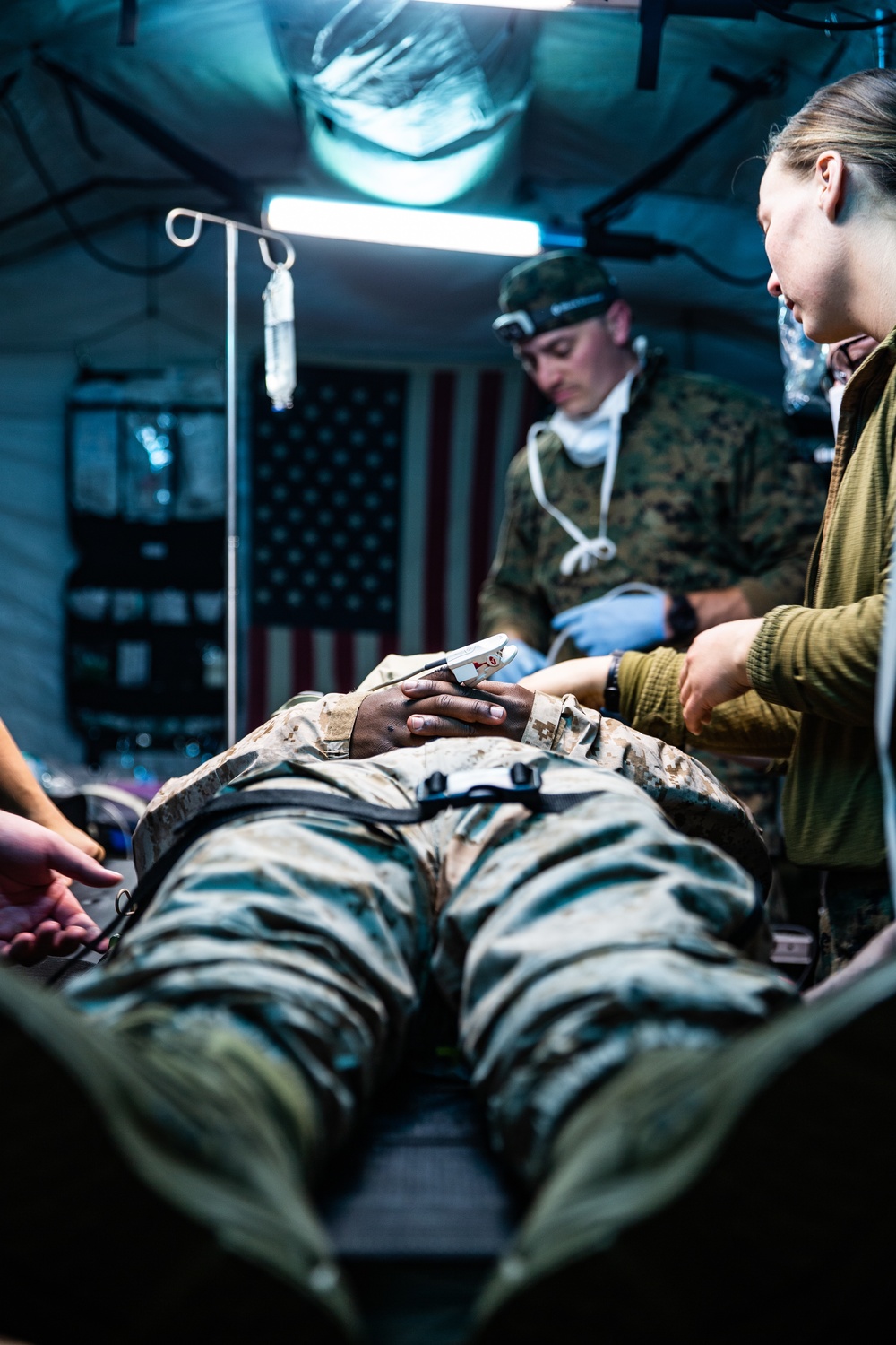Train to save | U.S. Navy Sailors with 3rd Medical Battalion conduct training in a Role II medical facility during exercise Northern Viper