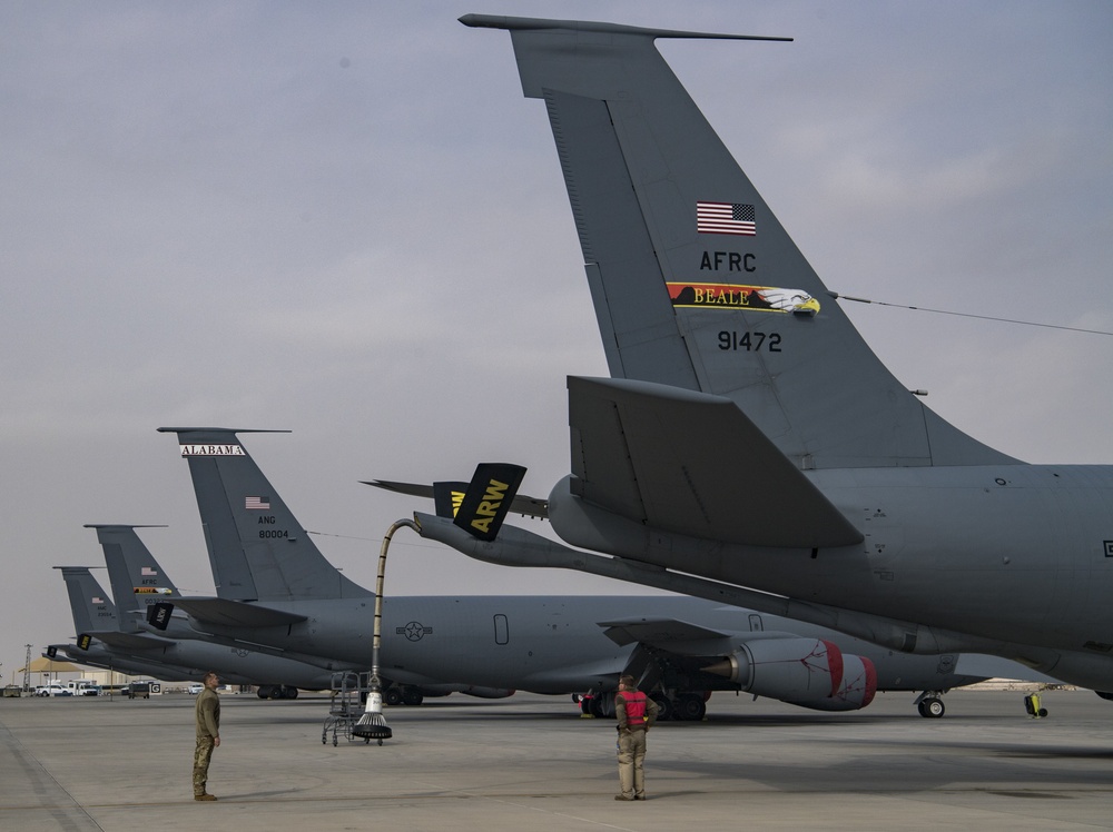 The Air Force refueling the Navy