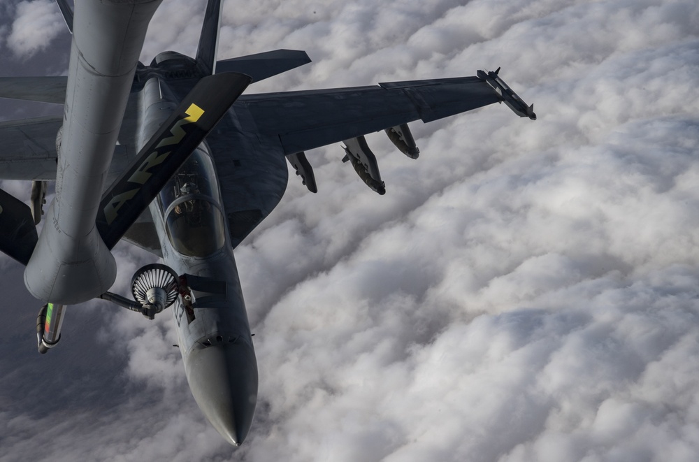 The Air Force refueling the Navy