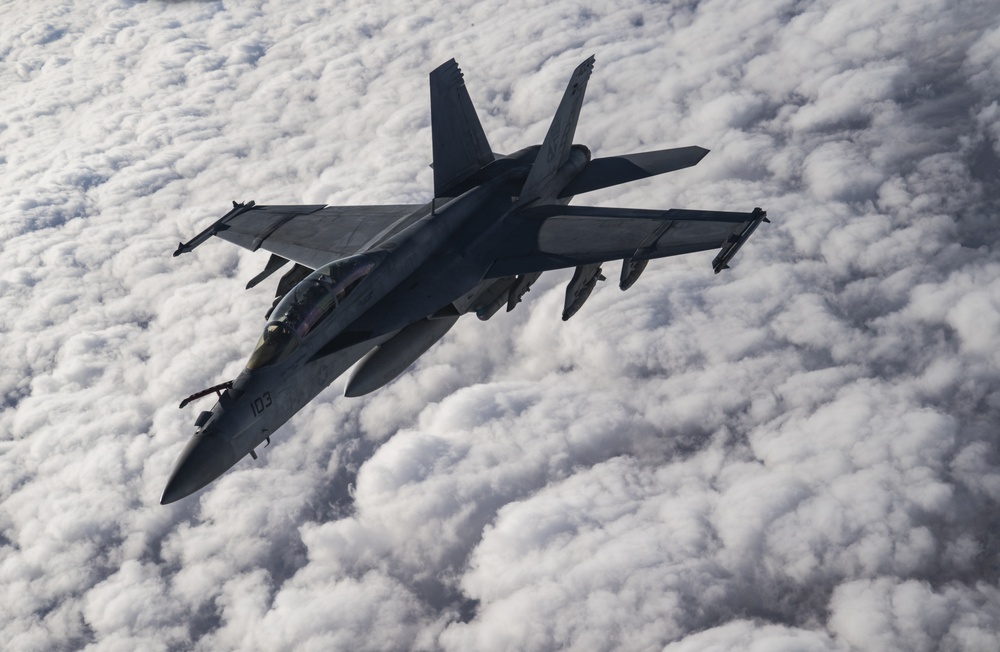 The Air Force refueling the Navy