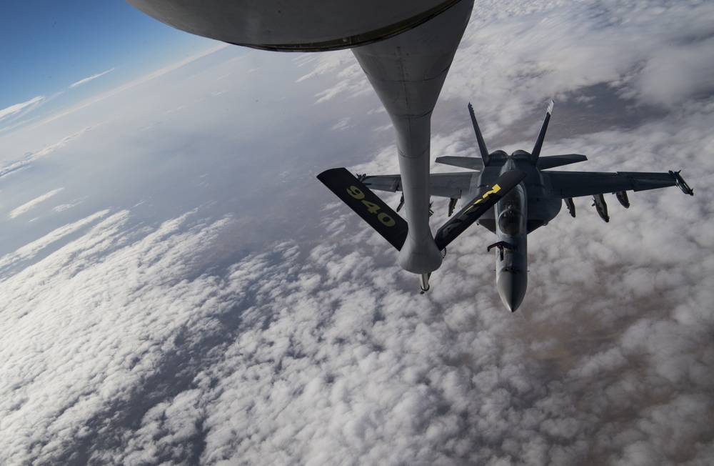 The Air Force refueling the Navy