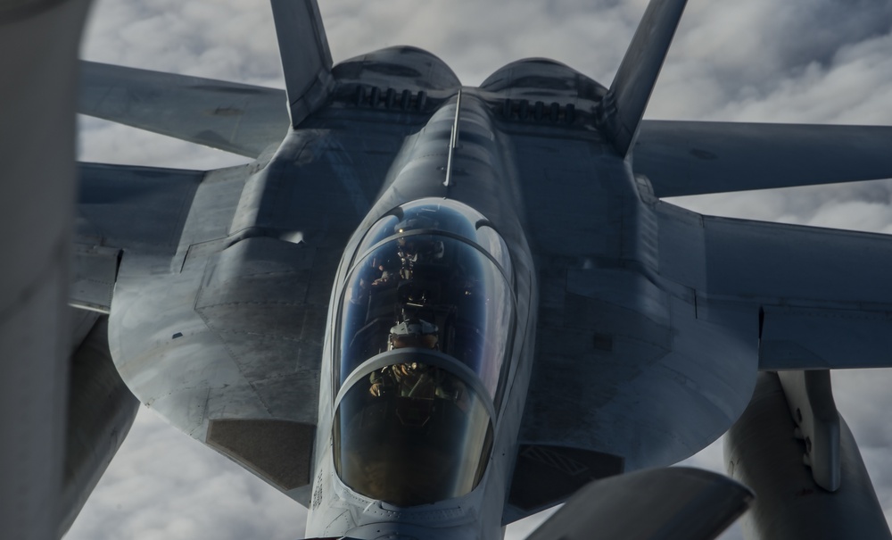 The Air Force refueling the Navy