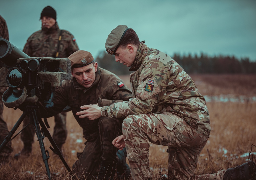 British Soldiers complete Javelin qualification training during eFP