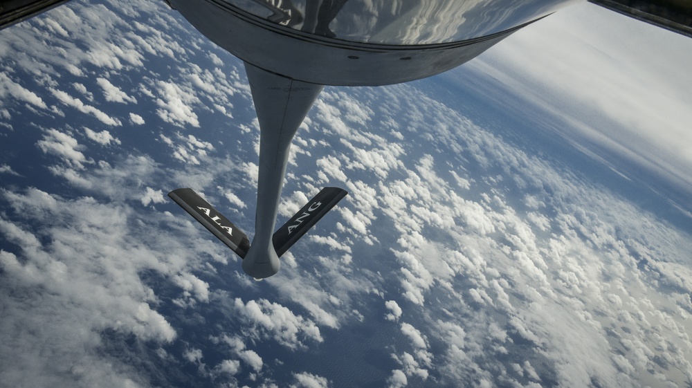 Alabama Air National Guard KC-135R Boom Lowers During Refueling Mission