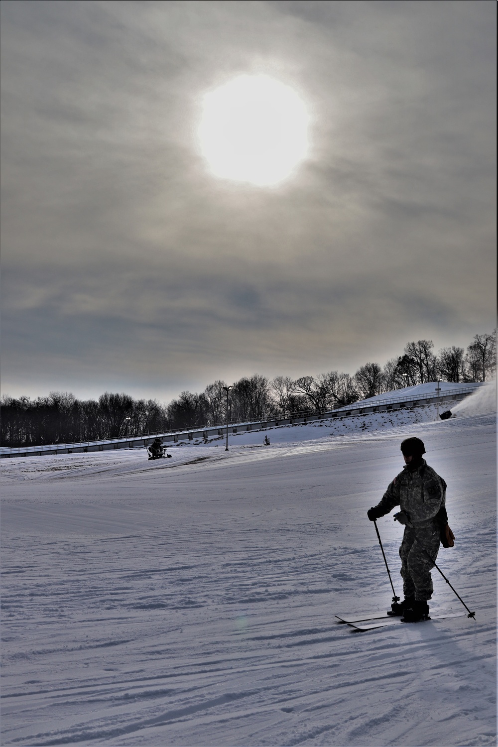 Cold-Weather Operations Course Class 20-02 students learn skiing techniques at Fort McCoy