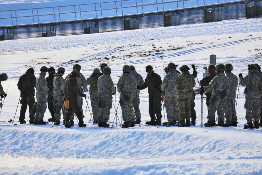 Cold-Weather Operations Course Class 20-02 students learn skiing techniques at Fort McCoy