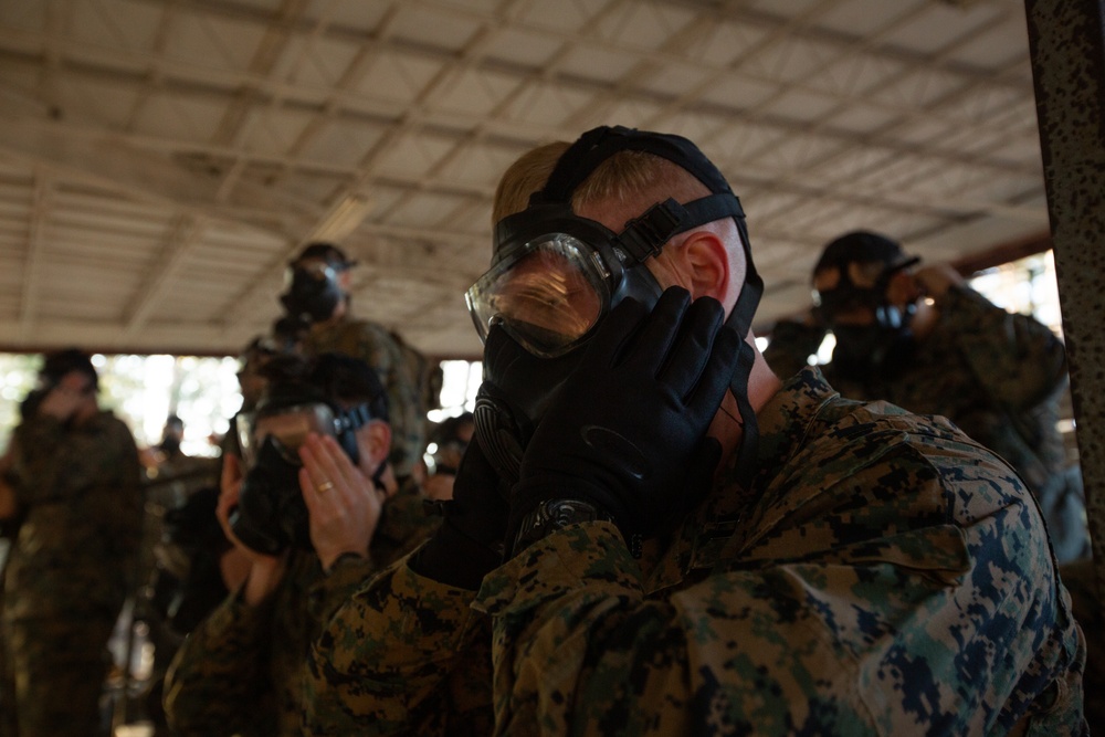 3/2 Marines conduct Gas Chamber Training