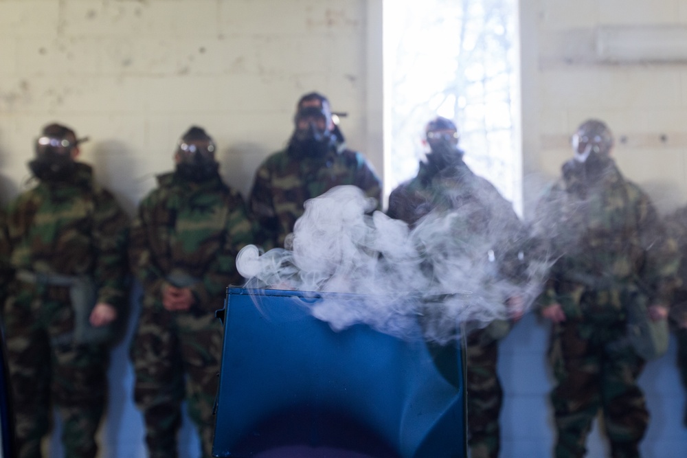 3/2 Marines conduct Gas Chamber Training