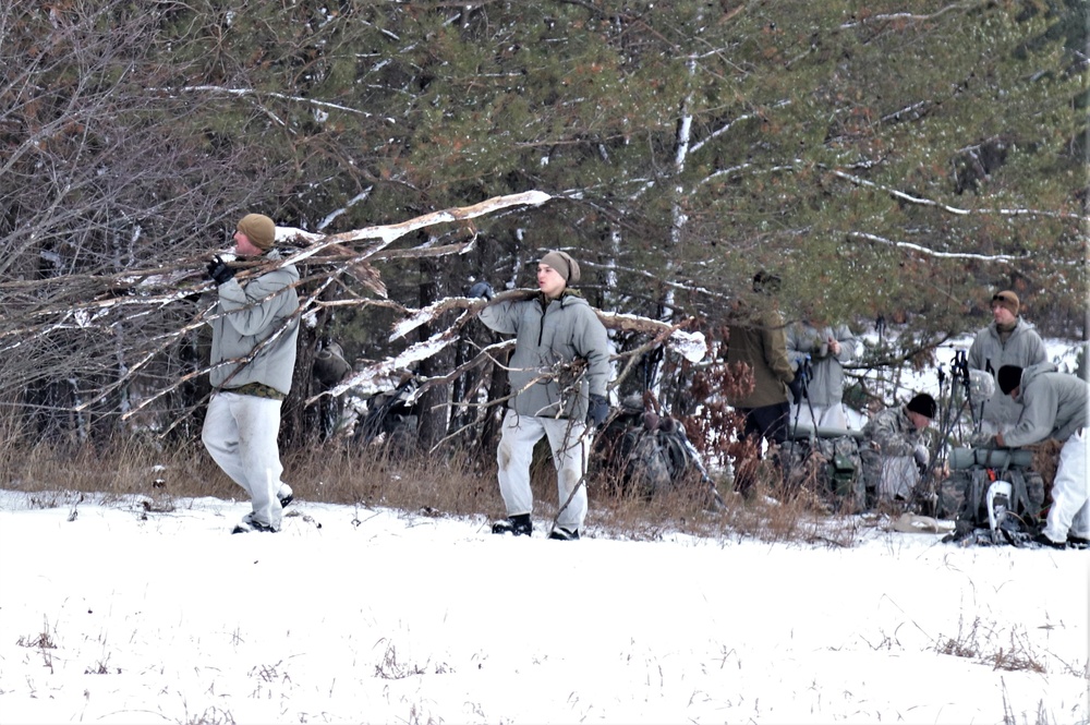 Cold-Weather Operations Course students practice use of Arctic 10-person tent at Fort McCoy