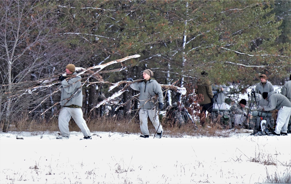 Cold-Weather Operations Course students practice use of Arctic 10-person tent at Fort McCoy