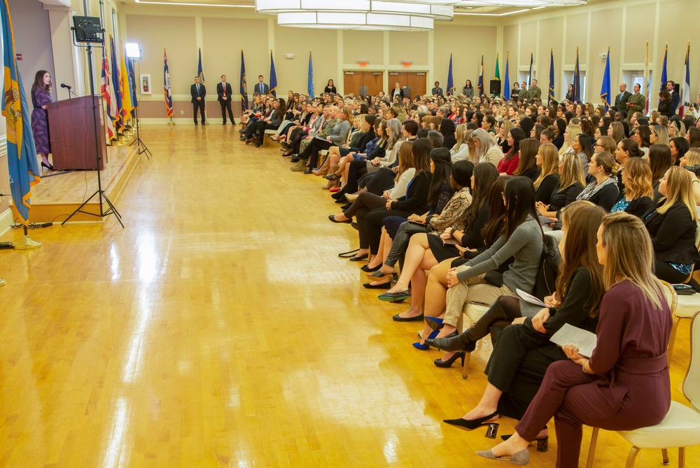 Second Lady, Karen Pence and the spouse of Secretary of Defense, Leah Esper visit MCB Camp Lejeune