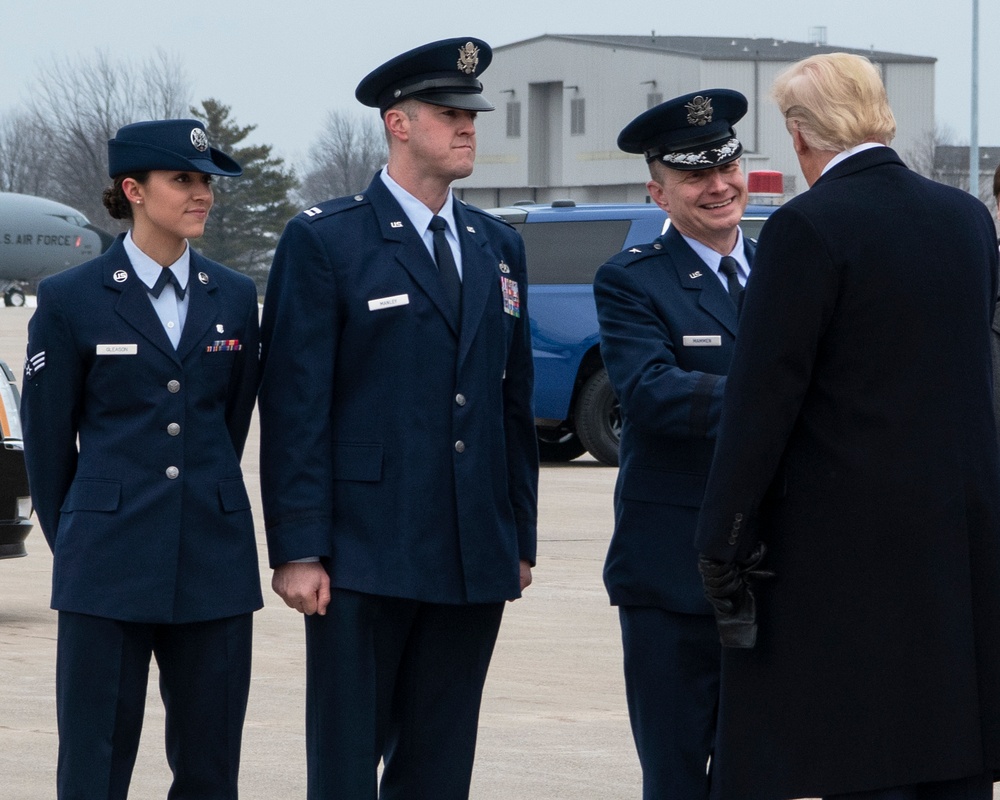 President Donald Trump visits Selfridge