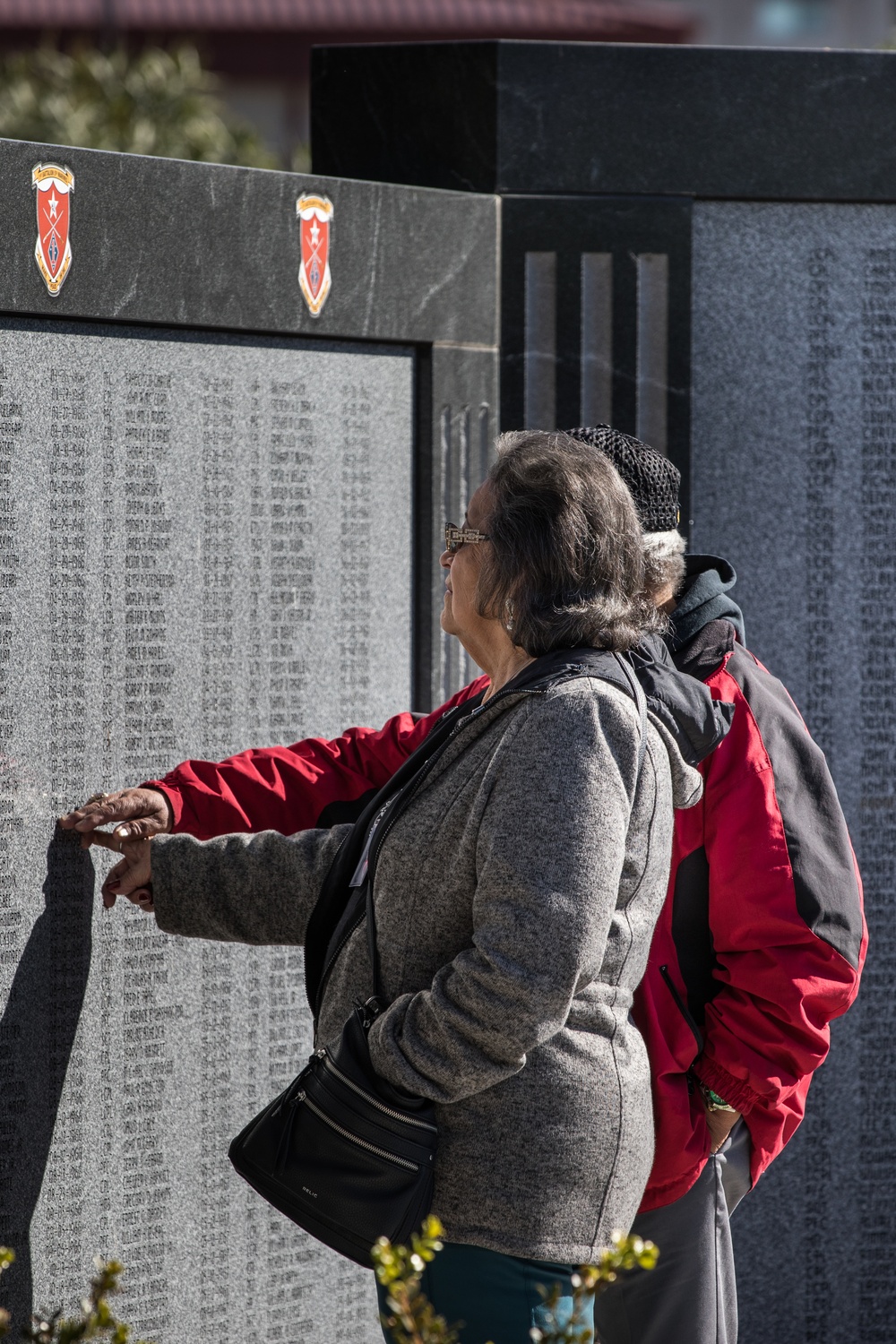 Marines and veterans visit 5th Marine Regiment's Memorial Garden