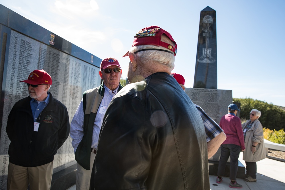 Marines and veterans visit 5th Marine Regiment's Memorial Garden